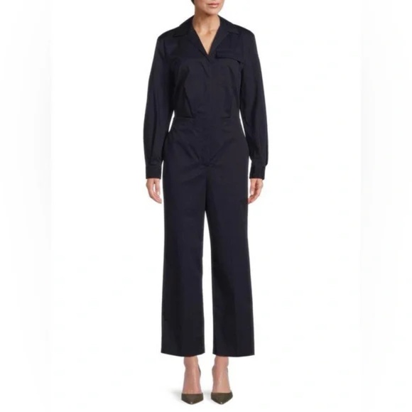Theory Pants - Theory Peak Lapel Jumpsuit Size 4 NWOT Blue Midnight $415